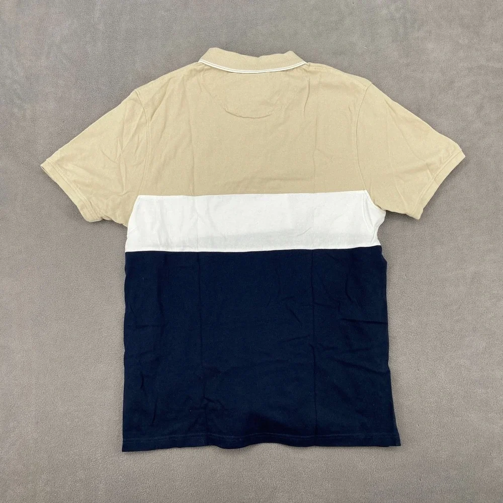 Cactus Man Ricky Singh Polo Shirt Mens Large Multicolor Colorblock Side‎ Slit
